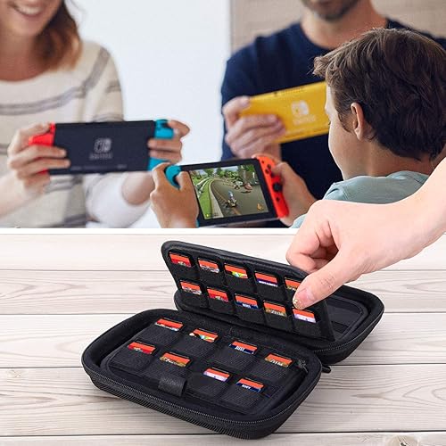Vista 6 de TiMOVO 112 cartuchos para Nintendo Switch Sony Ps Vita, tarjetas de memoria SD y tarjetas de juego Nintendo 3DSDS, funda de almacenamiento portátil