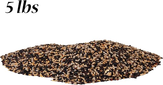 Wild Bird Seed Mix, Deluxe Finch Blend, 5 lb Bag Premium Finch Food with Thistle, Canary, Canola & Millet Seeds, Ideal for Finch & Thistle Feeders, Attracts Goldfinches, Chickadees & Siskins