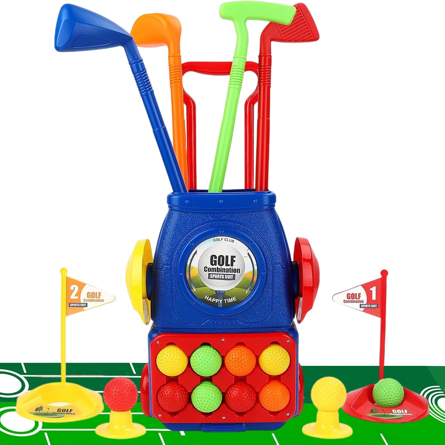 Upgraded Kids Toddler Golf Set, Indoor Outdoor Outside Golf Toys Gifts for 2 3 4 5 Year Old Boys, 1 2 3 4 5 Year Old Boys Toys Birthday Gifts Ideas, Outdoor Golf Set Toys Game for Kids Boys