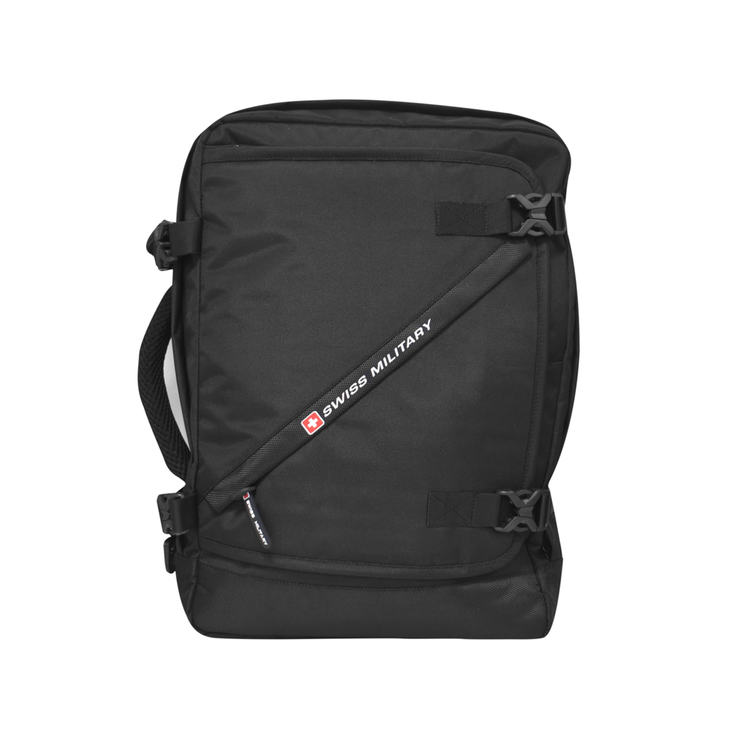 swiss military Laptop Backpack for Men cum Sling Bag, Water & Wear Resistant,Travel Backpack for Men, Women, Kids with Quick Access Pocket, Padded Shoulder Straps & Rubberized Feet, Black,15 liters,1-picture-14