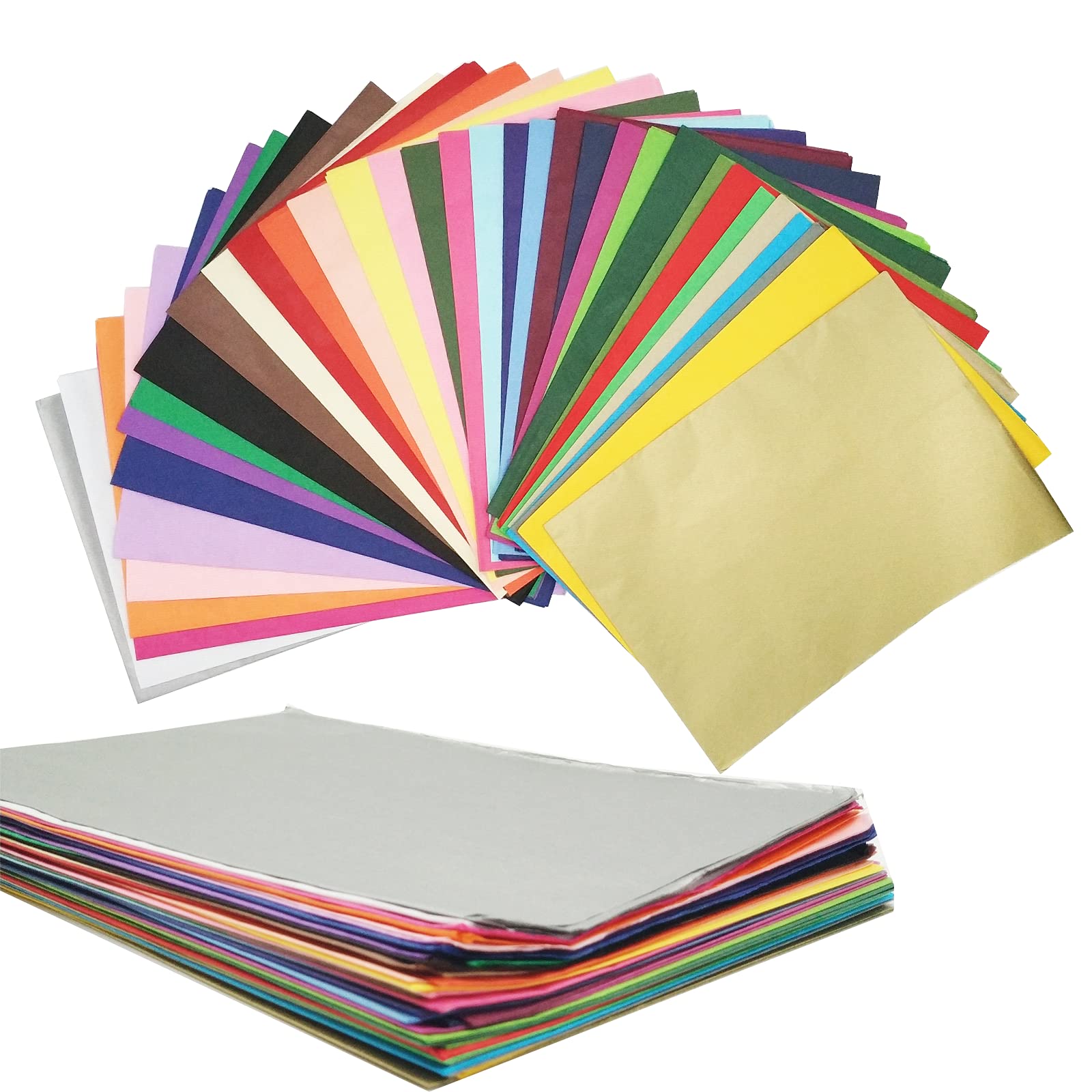 108 Sheets Coloured Tissue Paper Gift Wrap, 36 Colors Sheets Wrapping Paper Gift Craft Paper Decorative Paper Art Paper for Christmas Birthday Gift Decor Arts Crafts DIY (9.7 * 13.8 inch)