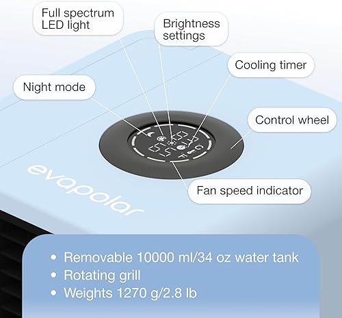 Miniatura 11 de Ventilador de refrigeración para escritorio y automóvil - Enfriador de aire evaporativo portátil para campamento - Ventilador de hielo pequeño