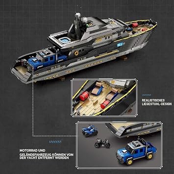 Mocsage MOC-185307 1/30 Scale Luxury Super Yacht Building Blocks Set (4421PCS)