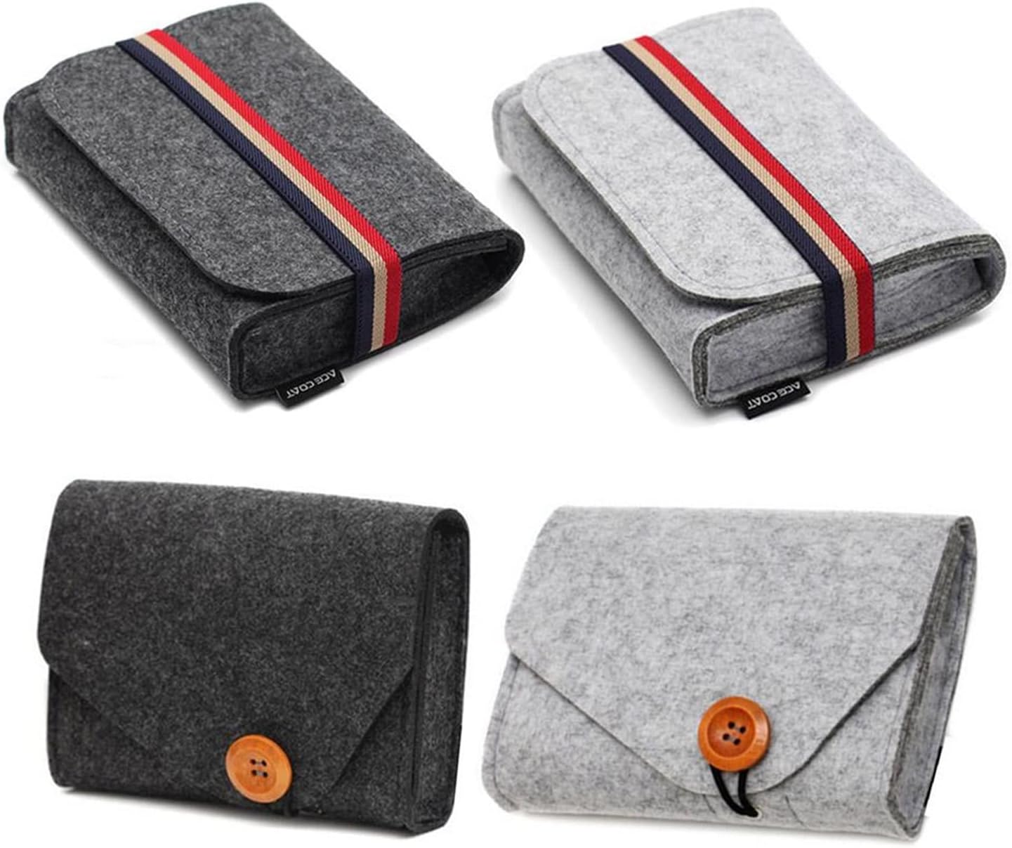 17 * 12cm Portable Storage Bag for Earphone Charger USB Hard Drive Case Protector Coin Bank Card Data Cable Felt Storage Pouch (Color : 03)