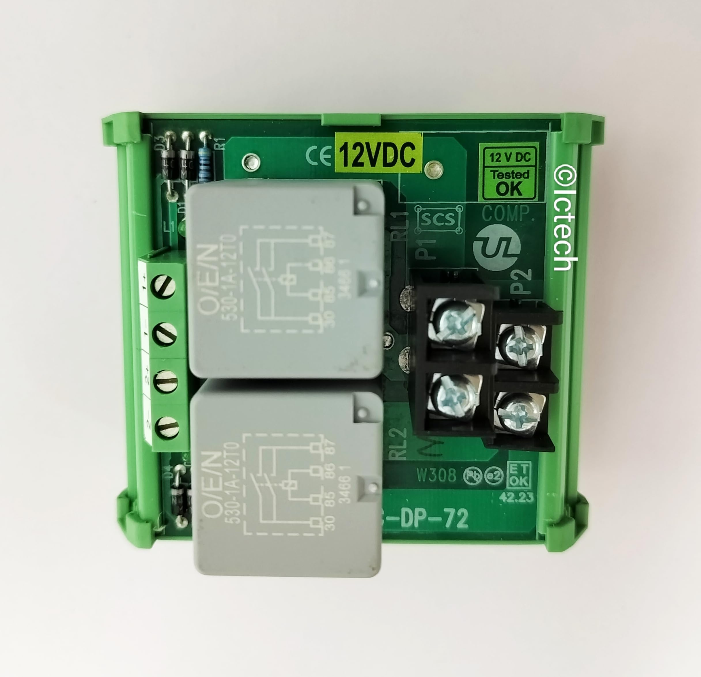 Generator Start Stop Relay Board 12volt Part UL5302NO-C-DP-72 Ictech