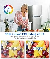 Vista 5 de Paquete de 2 luces de techo negras, luz de techo LED de montaje al ras de 13 pulgadas, iluminación de dormitorio infantil con 5CCT