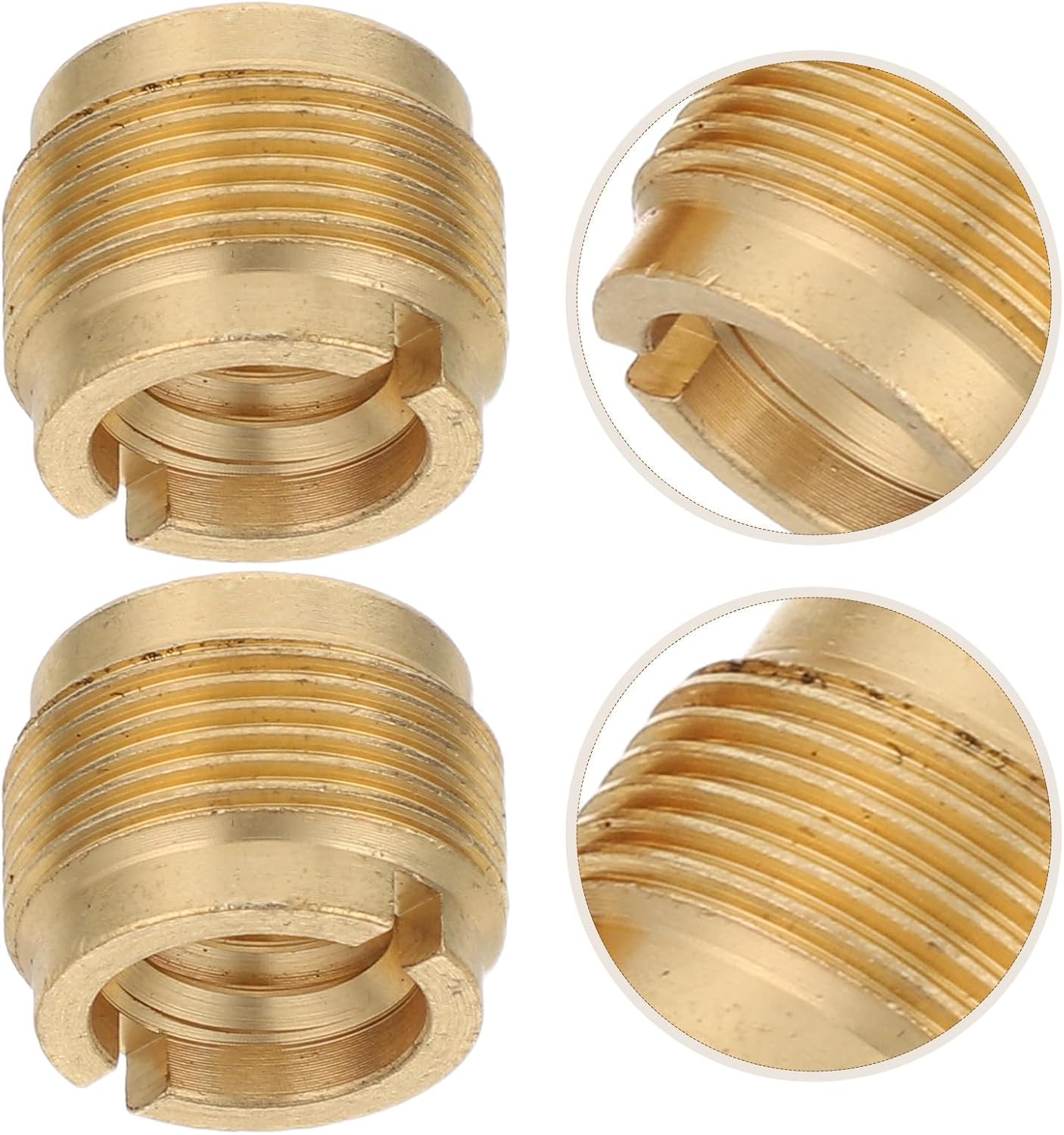 4pcs Microphone Threaded Mount Adapter Nuts, 3/8 to 5/8 Copper