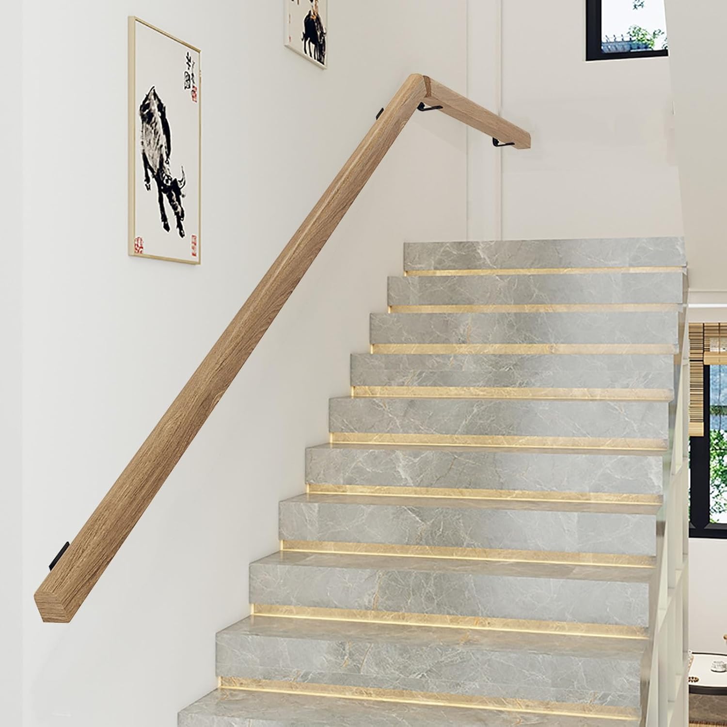 奥村土牛 風『鯉図』額装 二匹の鯉／サイン・落款有／複製