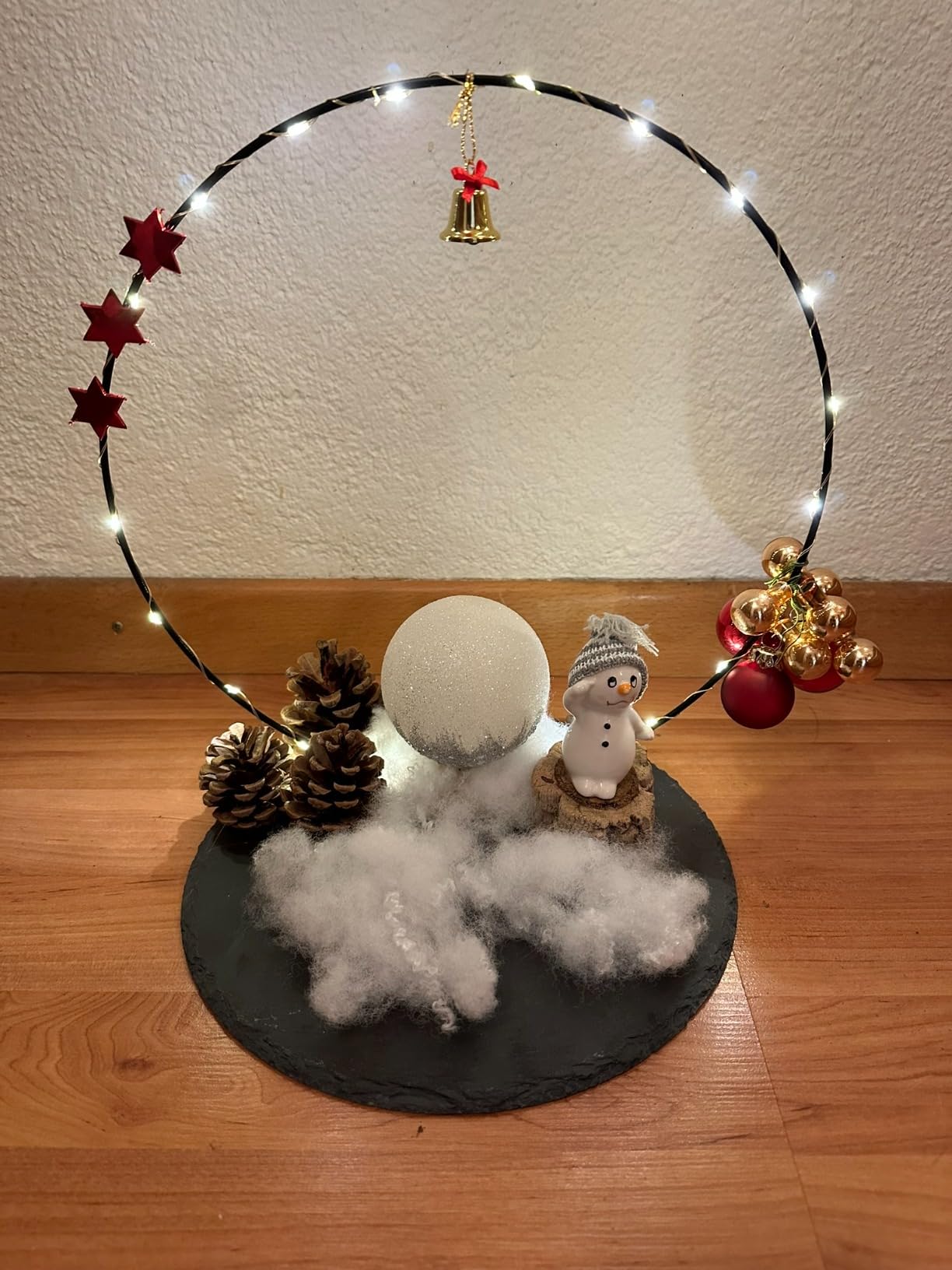 10 Stück Metallringe 30cm Gold Mit Holzständern - DIY Bastelset Für Deko