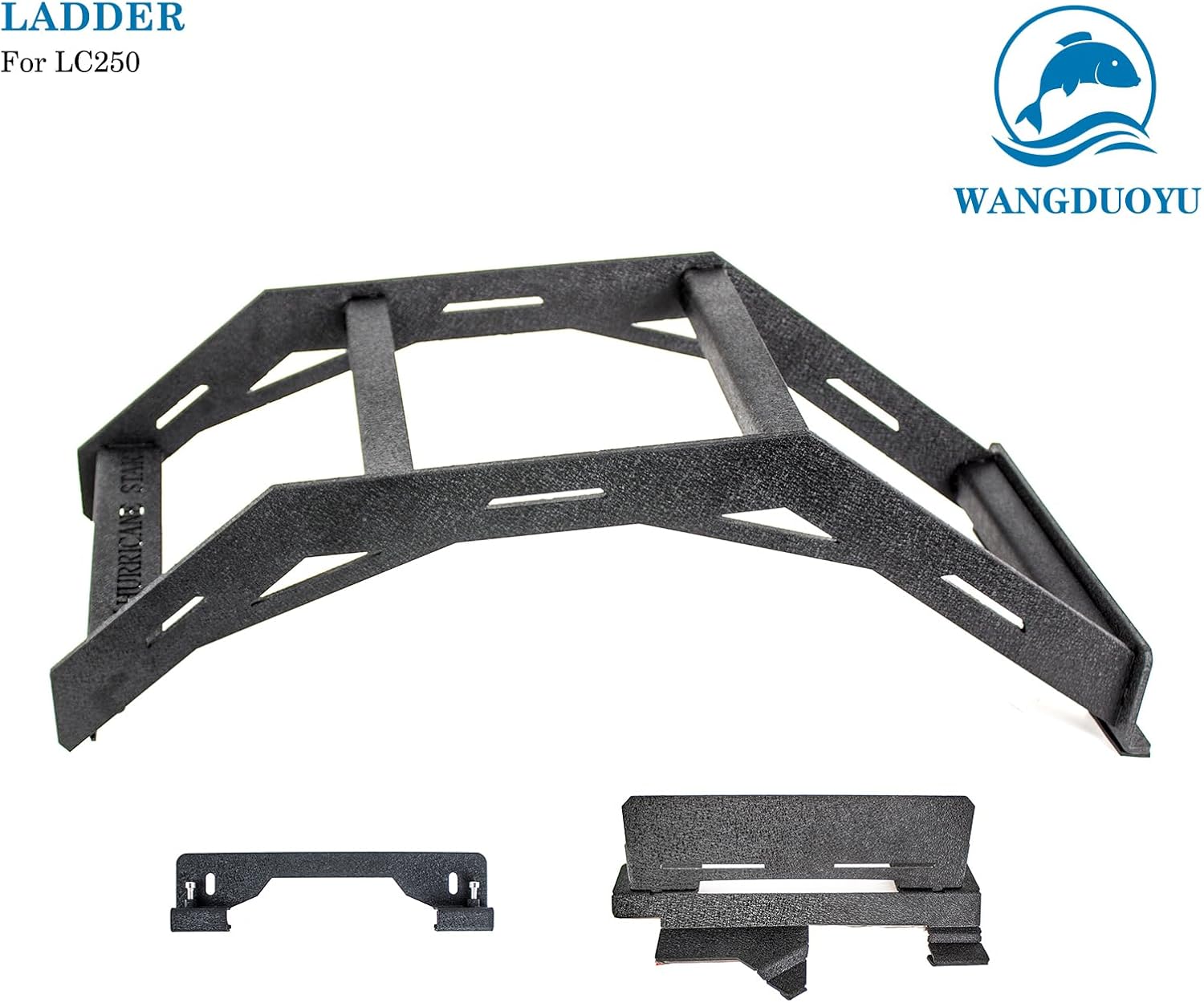 Rear Half Ladder Compatible with 2024-2025 Toyota Land Cruiser/Prado LC250， Black Thickened Aluminum Alloy Land Cruiser/Prado LC250 Accessories