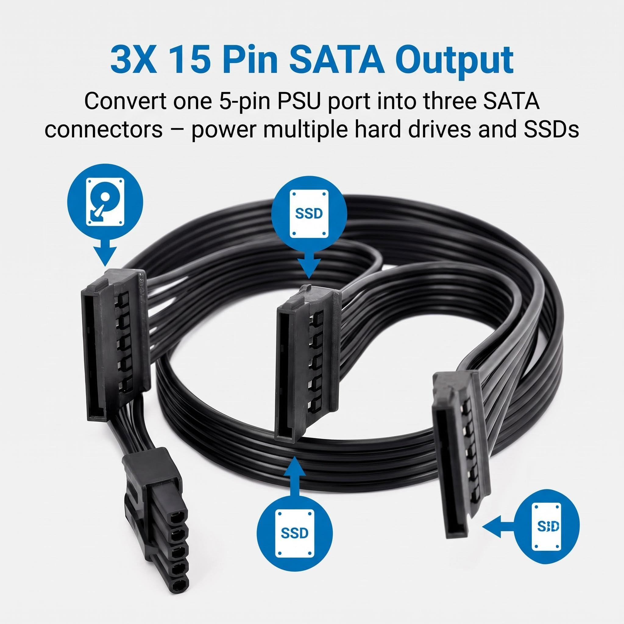 Amazon.com: SATA Cable for Cooler Master V Series & Corsair HX