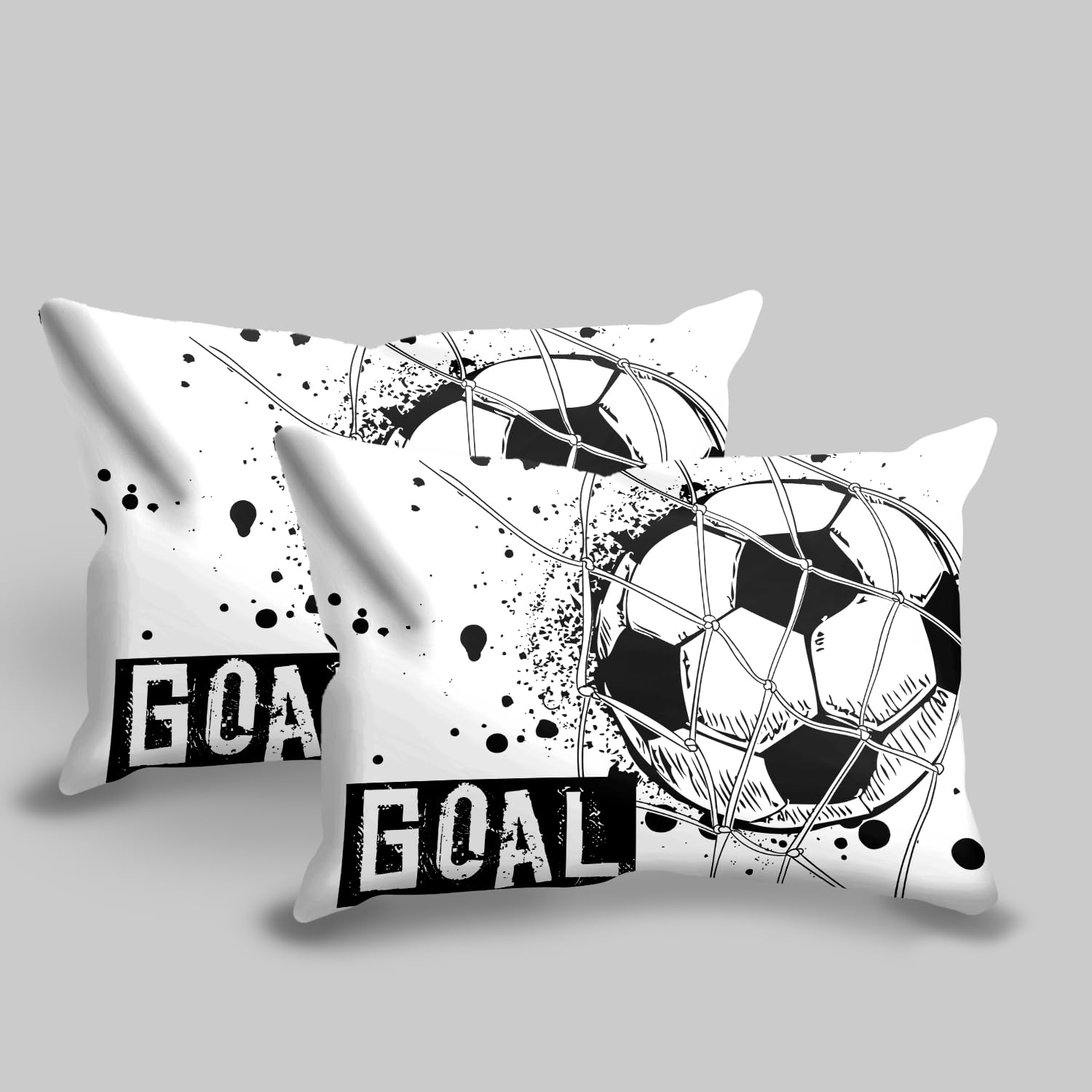 3D Fußball Bettwäsche 220×240cm,Kinder Fußball Bettbezug Set,Fußball Sport Motiv Mikrofaser Kinderbettbezug + 2 Kissenbezüge 50x75 cm(ZQ3)