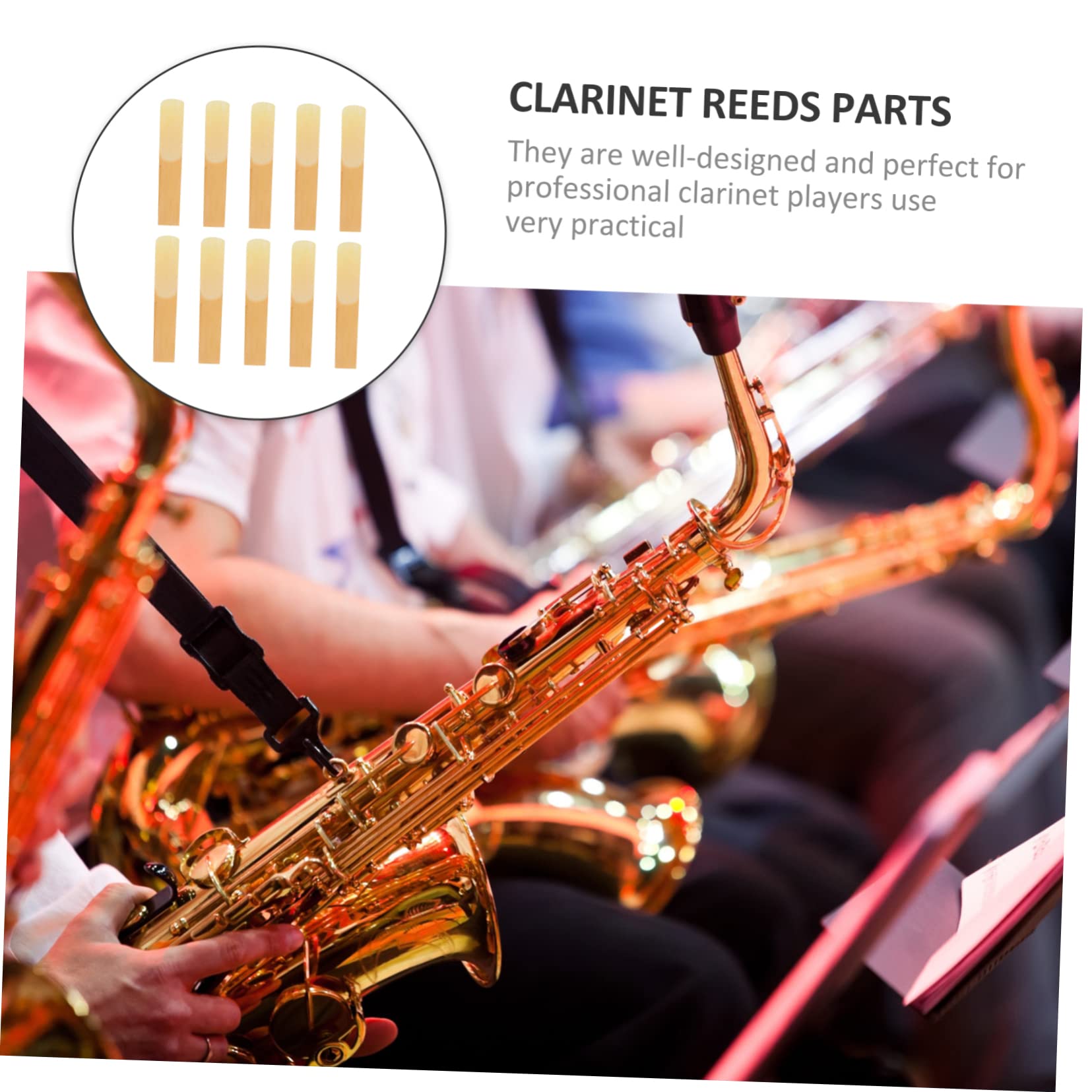 TOYANDONA 40piezas De Clarinete Dureza Accesorios De Instrumento Portátiles Para Clarinete y Saxofón Ligeros y Compactos Para Profesionales y Principiantes