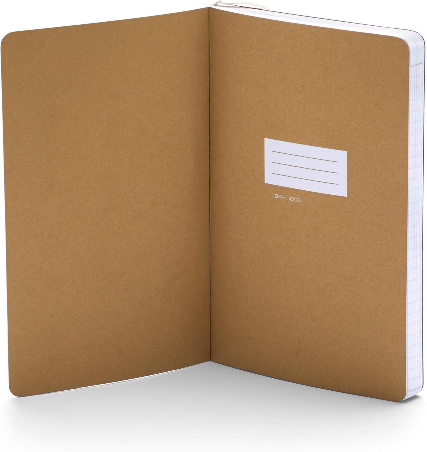 Poppin Medium Journal Notebook, Soft Cover Notebook for Journaling & Writing, 8.25 x 5 inches, 192 Pages, Ruled/Lined (Metallic Gold)