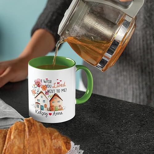 Miniatura 2 de Taza de café personalizada de alma gemela, taza de café de amistad personalizada para mejores amigos con nombres, mejores amigos, hermanas del alma,