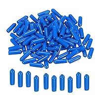 Vista 16 de MECCANIXITY 200 tapas de goma para extremos de 5/16 pulgadas, protector de rosca de vinilo redondo de PVC para tubería de perno de tornillo