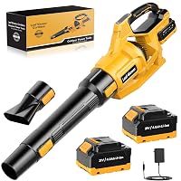 JYGMPRO Soffiatore a batteria 21V - Soffiatore elettrico con 2 batterie da 4,0 Ah