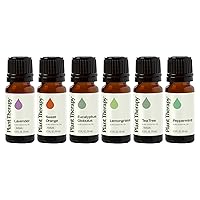 Vista 1 de Plant Therapy Breathe Easy - Juego de 6 botellas de aceite esencial de 0.3 fl oz cada una, lavanda, eucalipto, menta, citronela, naranja dulce