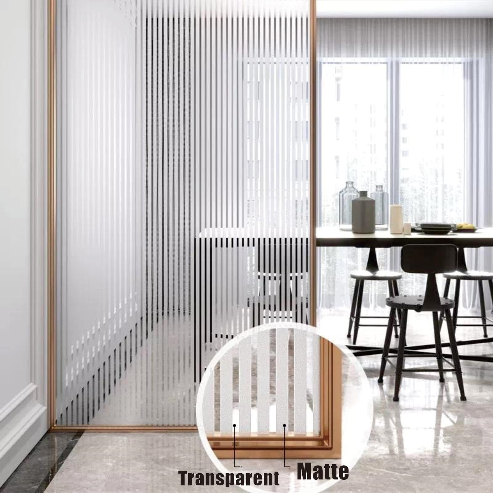 Folia Okienna Maskująca 45 x 770 cm Folia Elektrostatyczna (Bez Kleju) Promieniowaniem UV I Ciepłem Prywatności, Dekoracyjna Elektrostatyczna Na Szybę Do Rodzina, Żaluzje