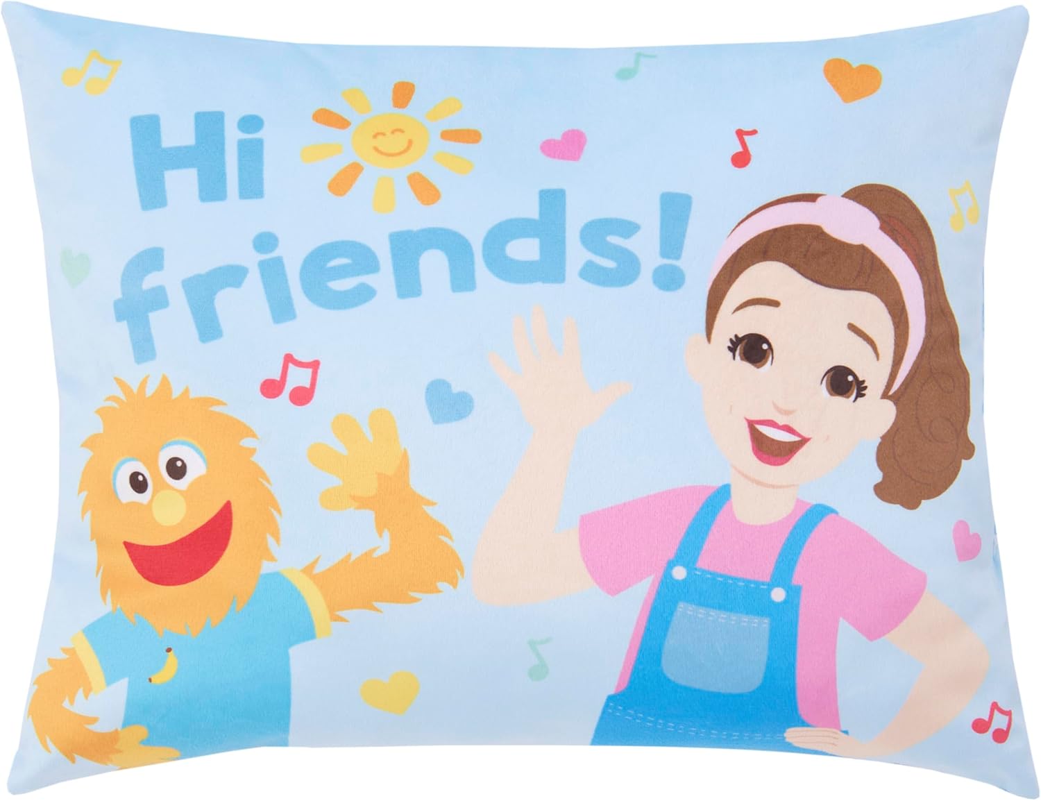 NoJo Ms. Rachel Happy Patchwork Decorative Toddler Pillow