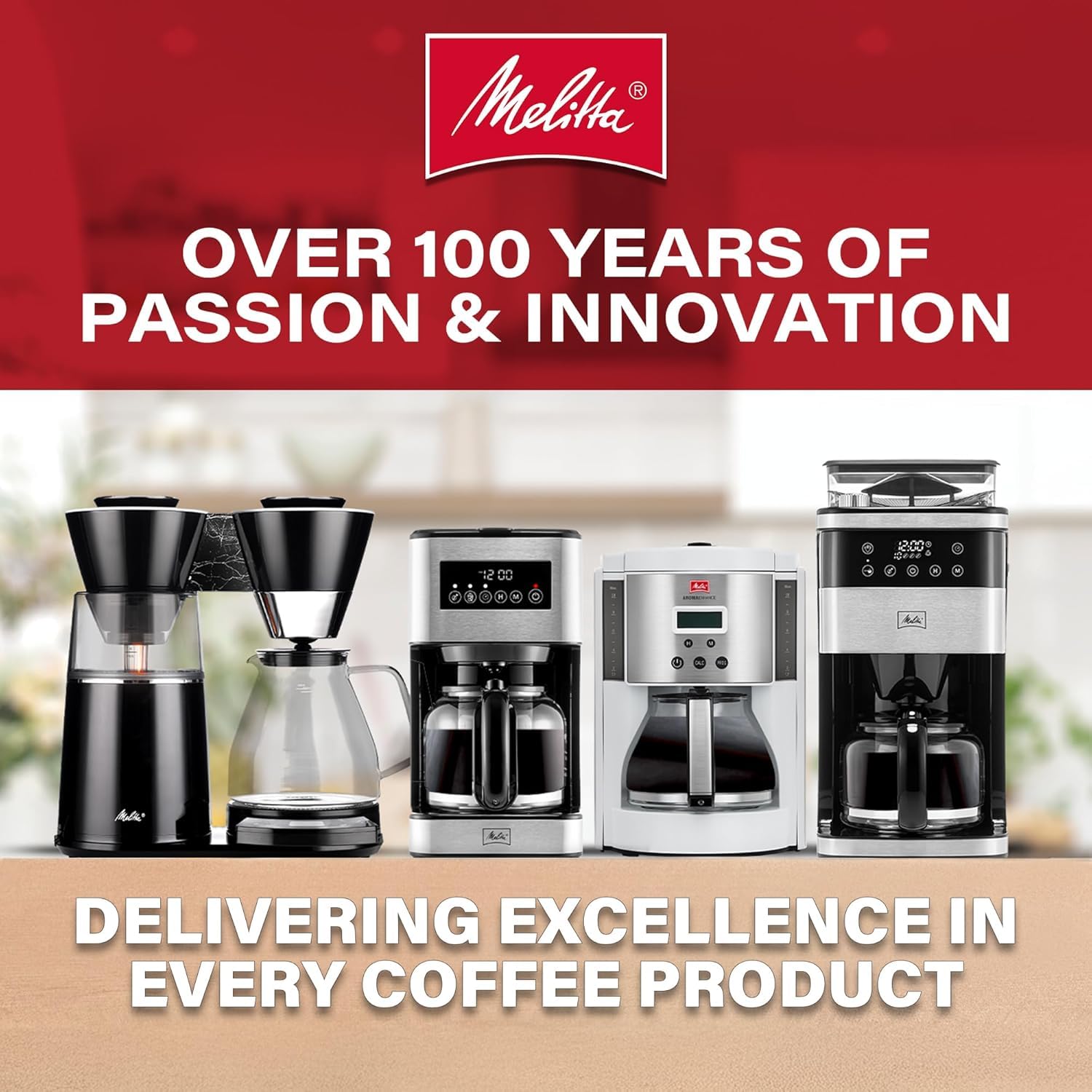 Melitta Aroma Tocco Thermal 8-Cup Drip Coffee Maker, Black | Automatic, Programmable, Auto Shut Off, Touch Control Panel, Stainless Steel Accented, with 5-Packed Coffee Filter