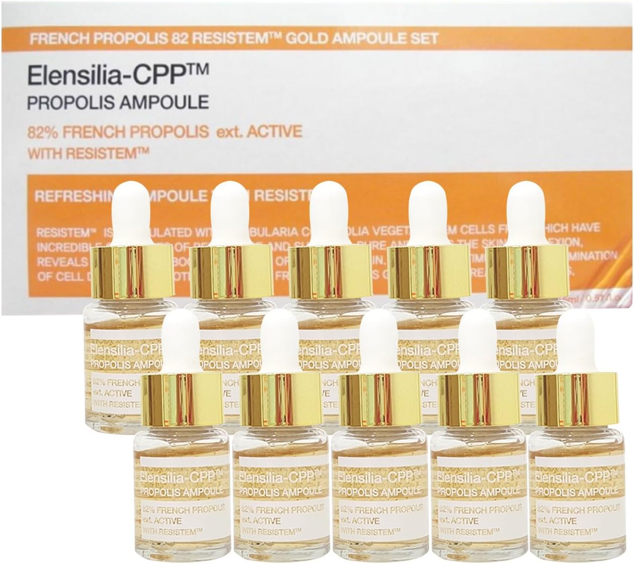 Elensilia CPP French Propolis 82 Resistem Gold Ampoule 15ml/0.5oz (Pack of 10)