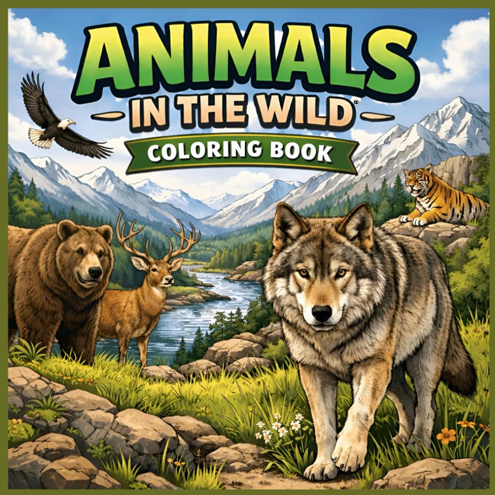 Animal Coloring Book: 50 Relaxing and Fun Animal Designs for Stress Relief and Creativity
