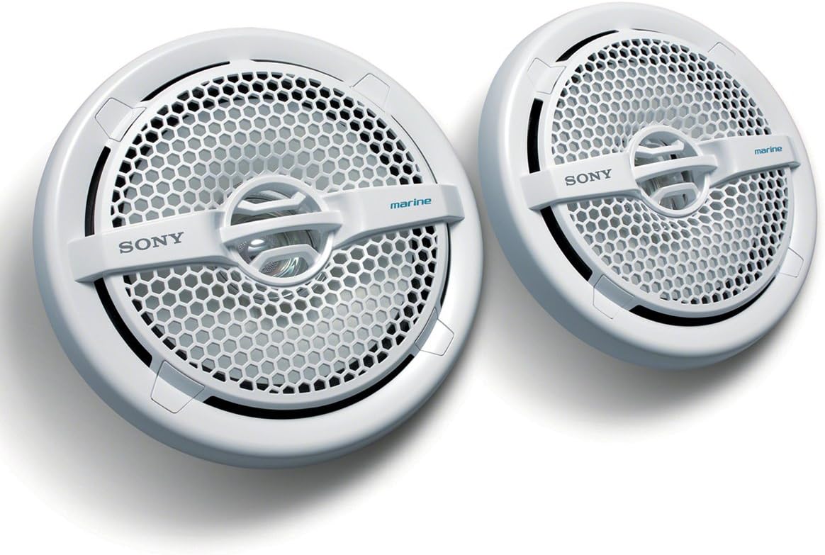 Sony DXS-M5511BT Marine Digital Media Receiver with Bluetooth and 6.5 inch dual cone speakers (White)