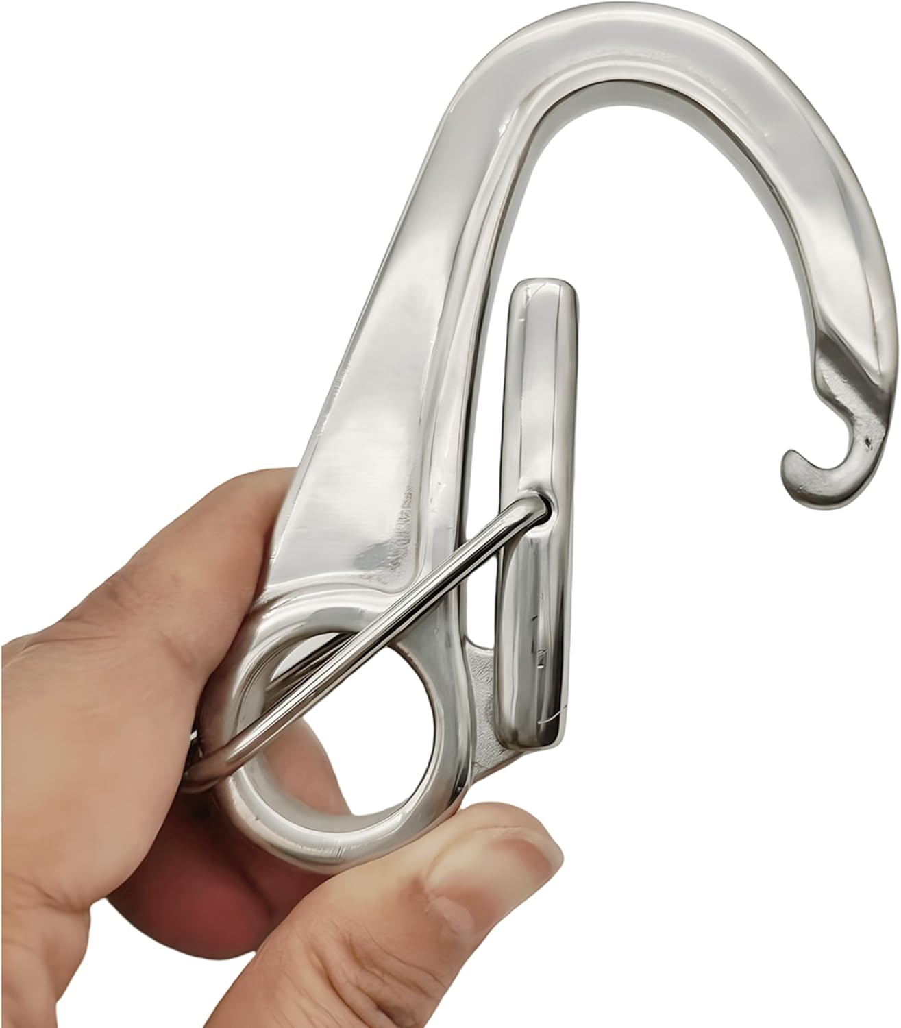 316 Stainless Steel Docking Hook Mooring Hook Quick Release Hook Clip Carabiner Hooks Spring Snap Hooks Snap Hook Kayak Boat Accessorie