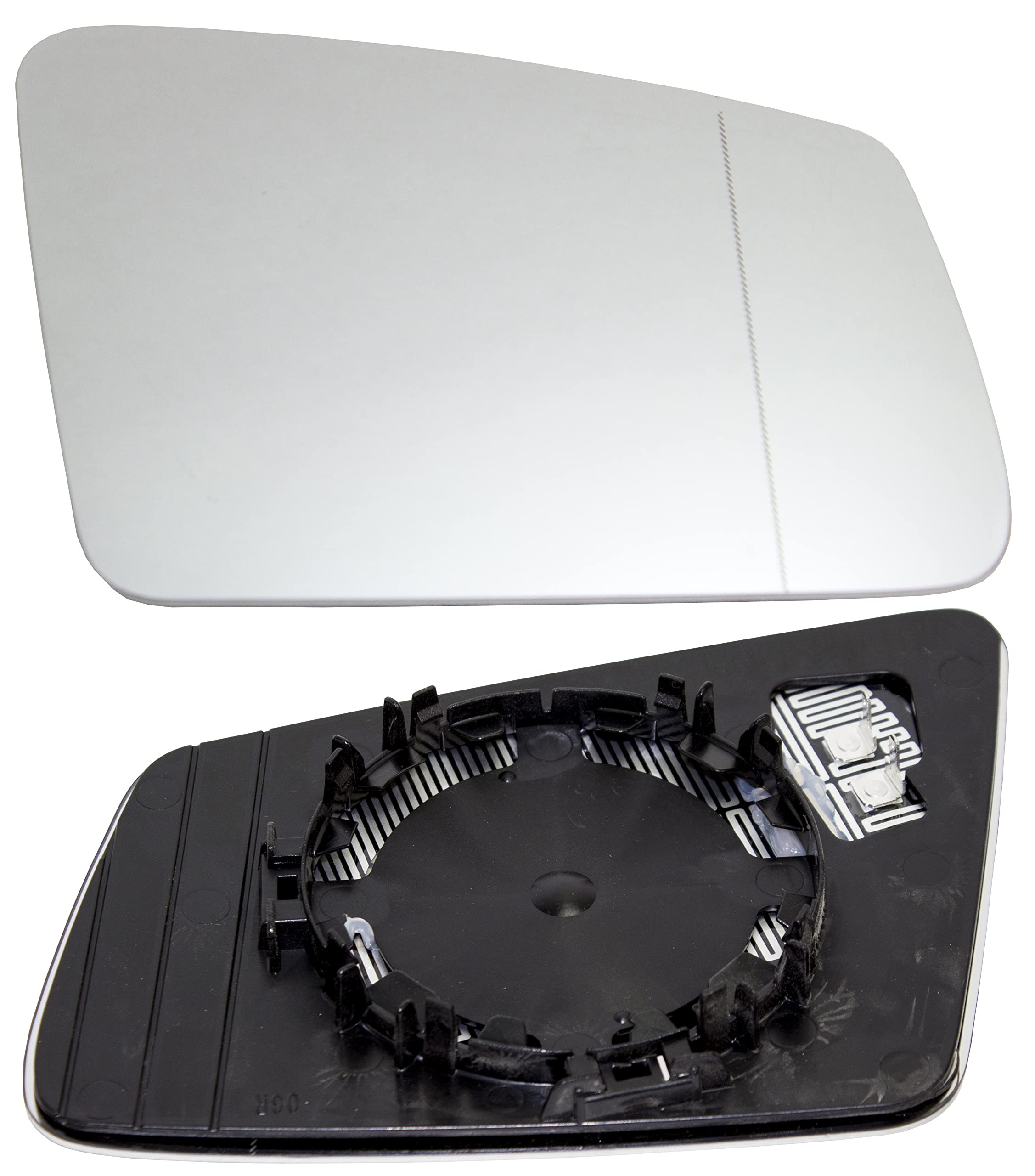 TarosTrade 57 0539 R 46775 Cristal De Retrovisor Calefactable Pieza Superior Lado Derecha