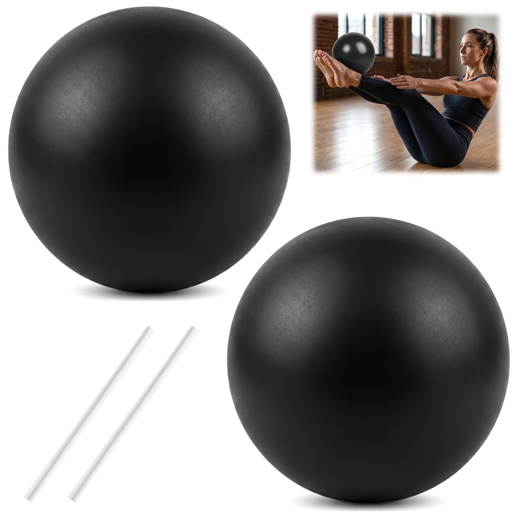 2 Pièces Petit Ballon Pilates ce 23 à 25 cm