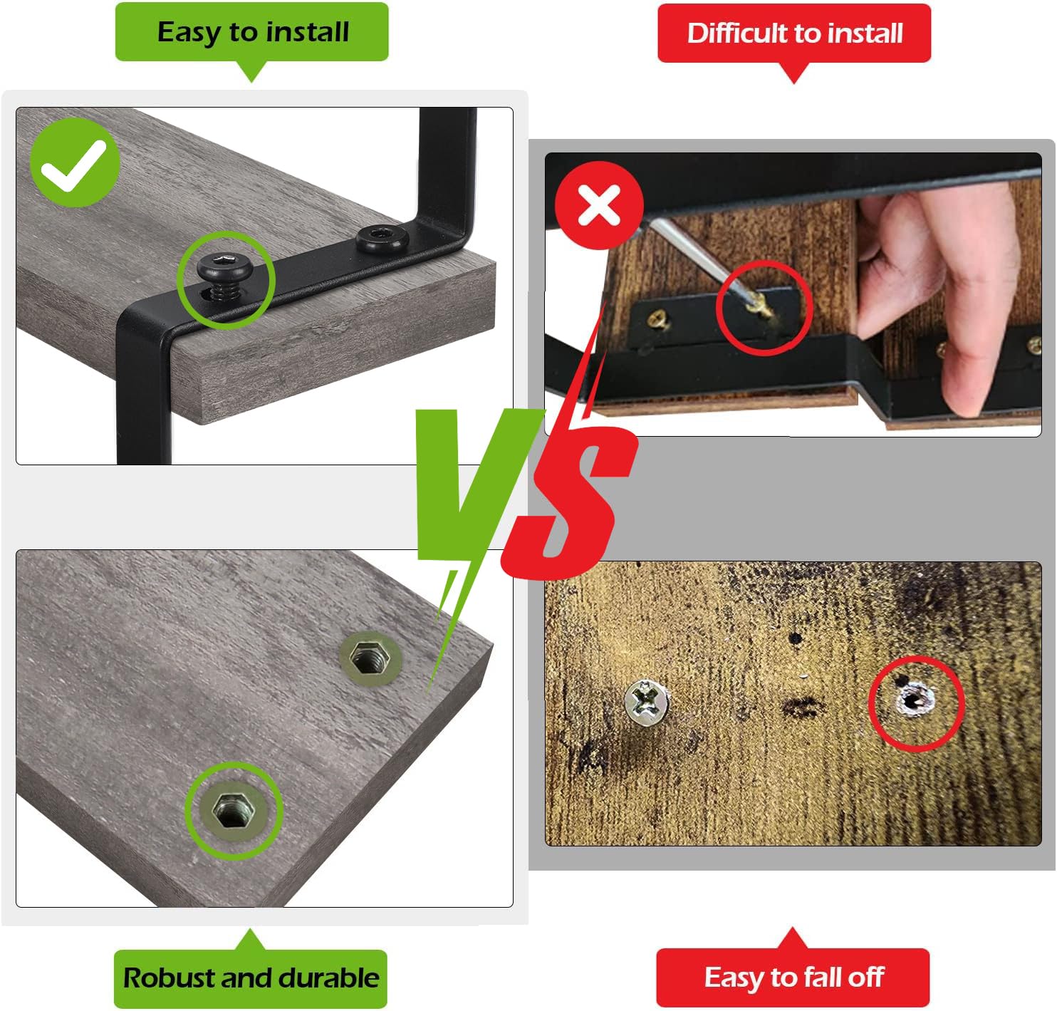YINMIT Soporte elevador de madera gris