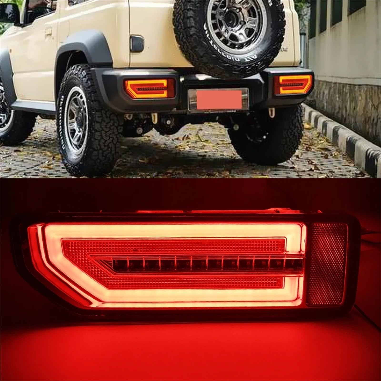 Lampa tylna zespolona Halogen światła Reflektor LED Lampa tylna do Suzuki JIMNY 2019-2023 Lampa tylna Lampa tylna Hamulec postojowy(Red Only R side)
