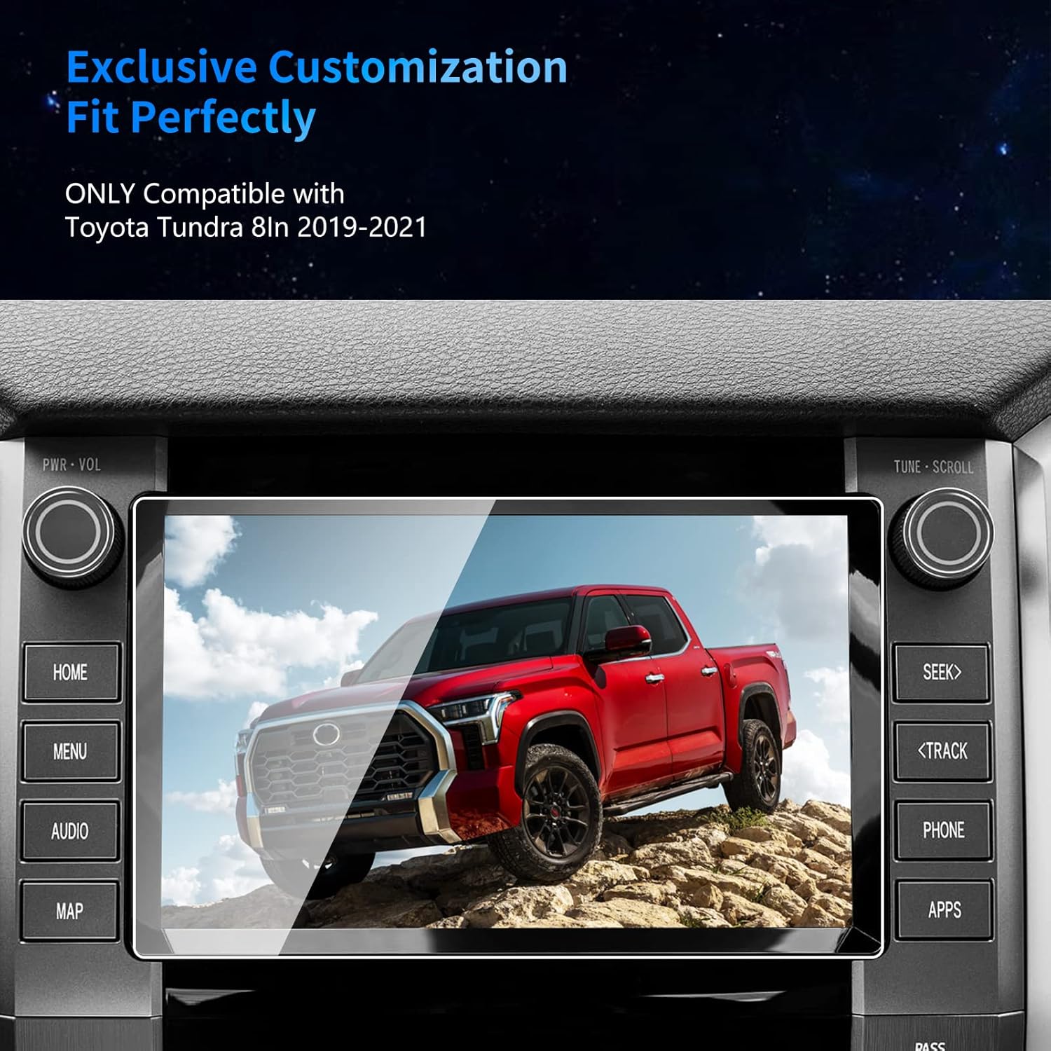 dsdfgh for 2020 2023 toyota tundra screen protector 8 inch touchscreen tundra sr sr5 limitedplatinum 1794 trd pro hd tempered glass protectiv