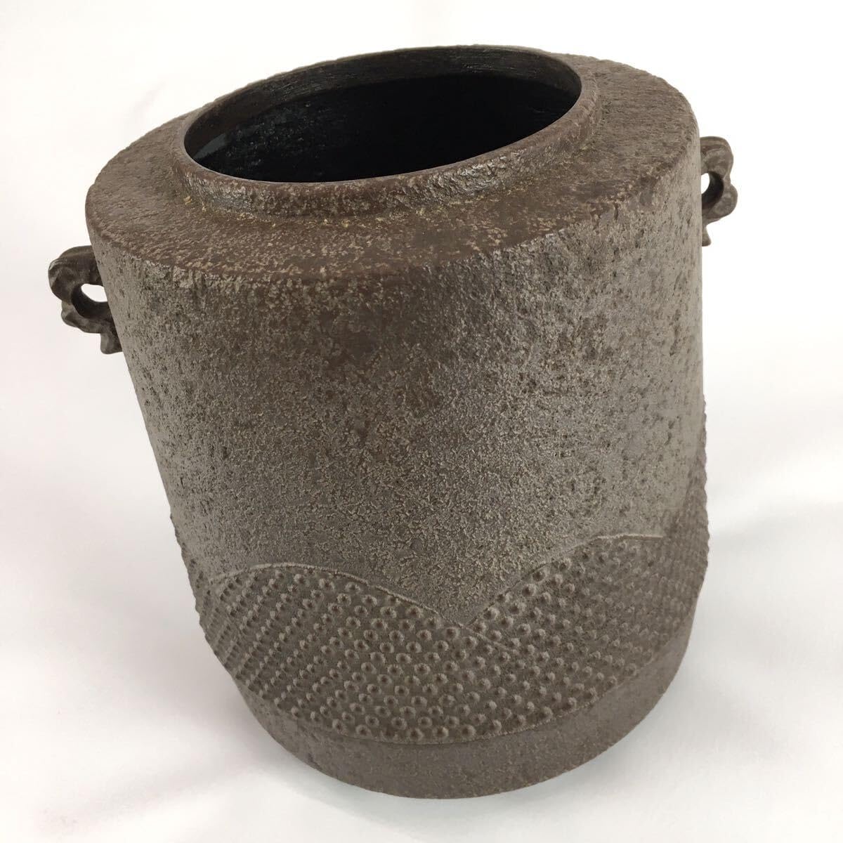 煎茶道具 山本太仙造『赤絵山水』涼炉 焜炉 茶炉 風炉 共箱 煎茶道具