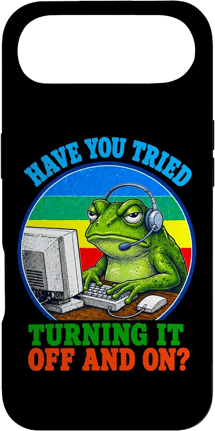 Have You Tried Turning It Off and On Tech Support Frog Case for iPhone Air