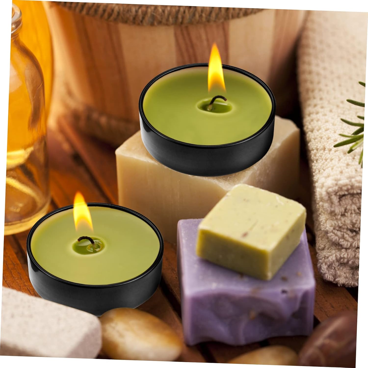 COOPHYA 36pcs Metal Candle Tins Lids Travel-Friendly Candle Jars for Crafting Storage Versatile Containers for Spices and More
