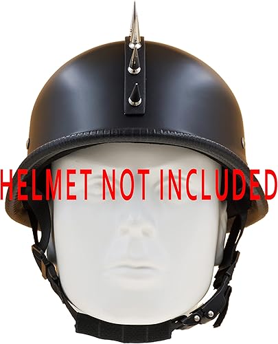 Miniatura 8 de Tira de piel sintética adhesiva punk con cono de bala de metal para casco (tachuelas plateadas 002)