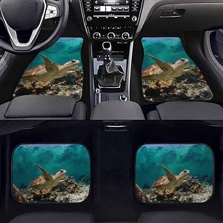 Sea Turtle Carpet Floor Mats for Car & Auto - Universal Fit -Front & Rear Automotive Floor Mats