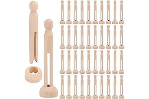 Unfinished Wooden Round Peg, 100 Pcs Natural Small Wooden Clothes Pins