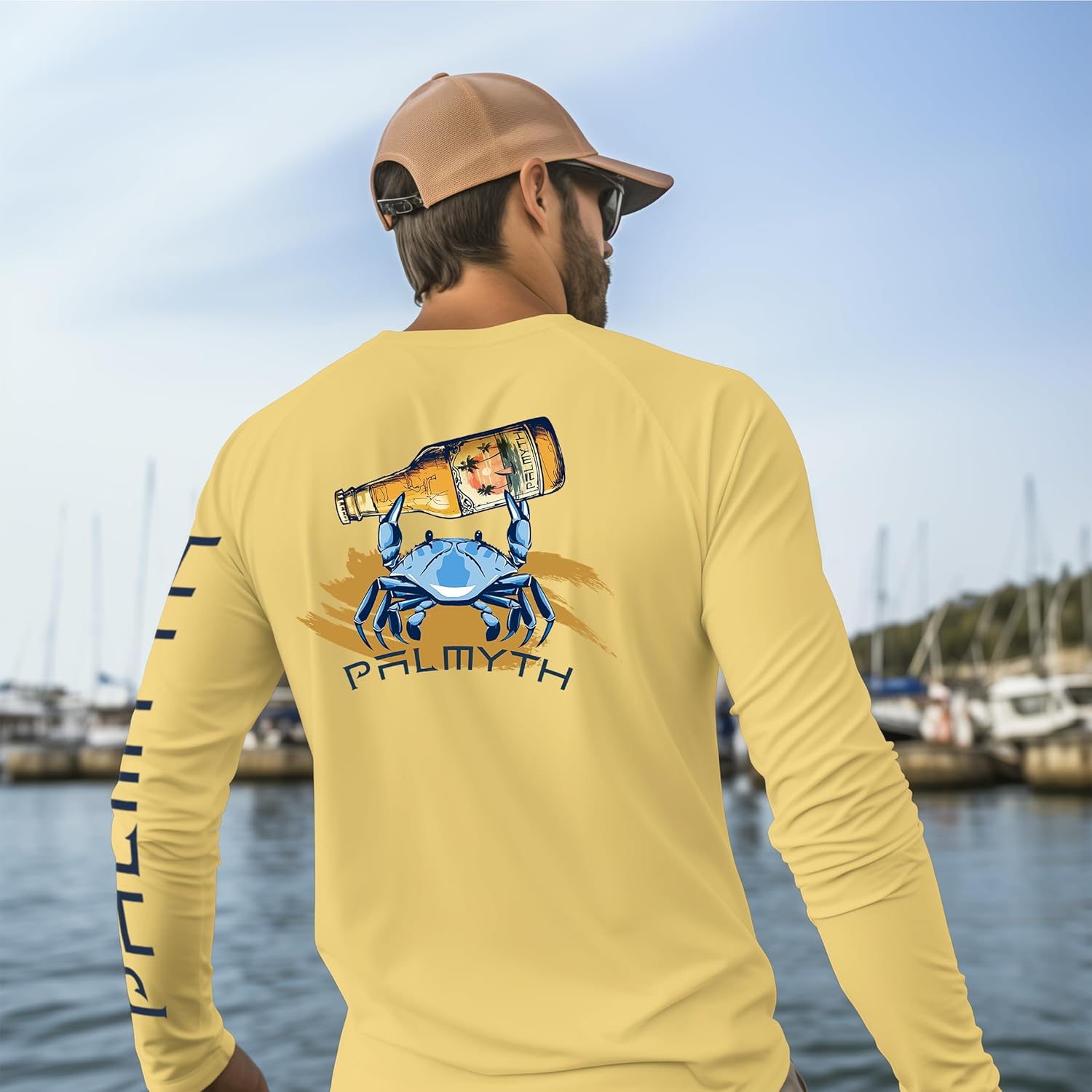 Palmyth Fishing Shirts for Men Long Sleeve UPF 50+ T Shirt Sun Protection Tee - Image 3