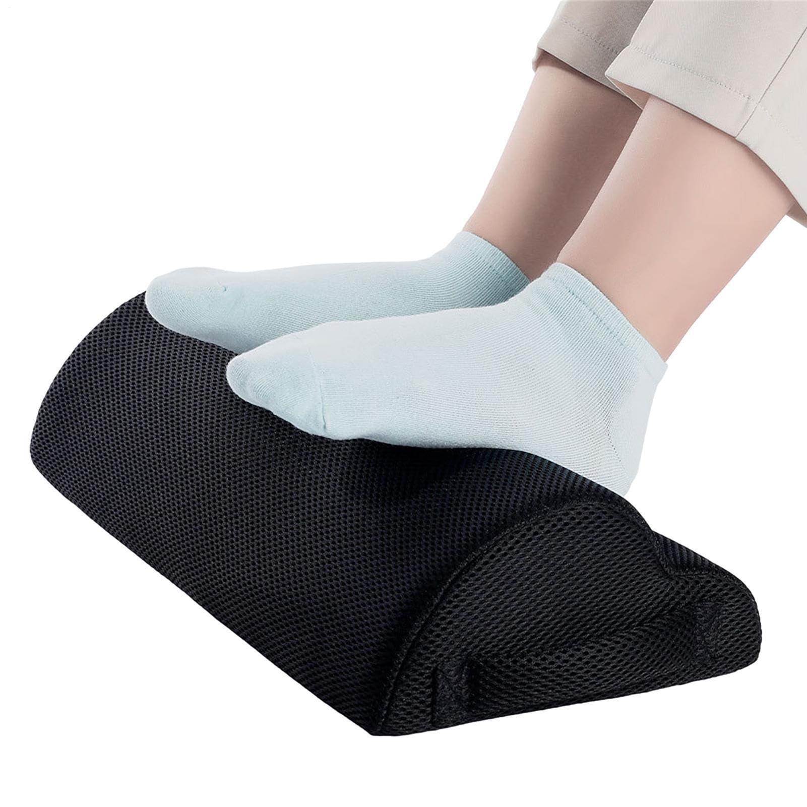 Poggiapiedi ergonomico, comodo poggiapiedi da scrivania da ufficio | cuscino di supporto per gambe in memory foam con supporto morbido e design antipressione, poggiapiedi regolabile per una migl