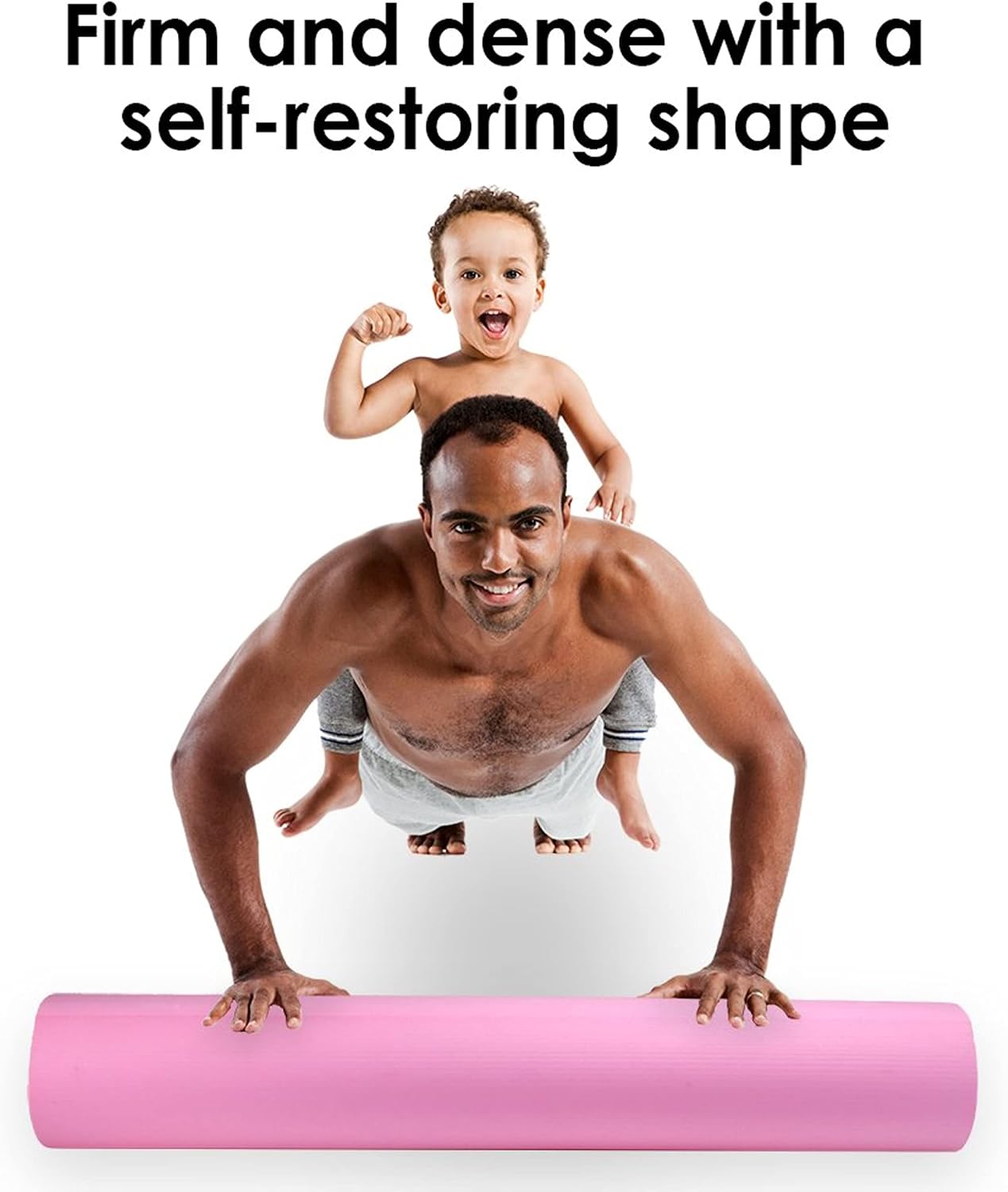 Crown Sporting Goods 36" x 6" Premium EVA Foam Roller – Firm, Dense, and Shape-Restoring (Pink) image 5