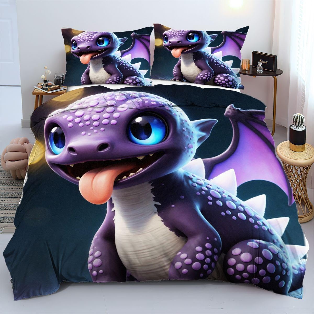 Dormir plus confortablement avec la parure de lit 240x260 cm en microfibre légère violette