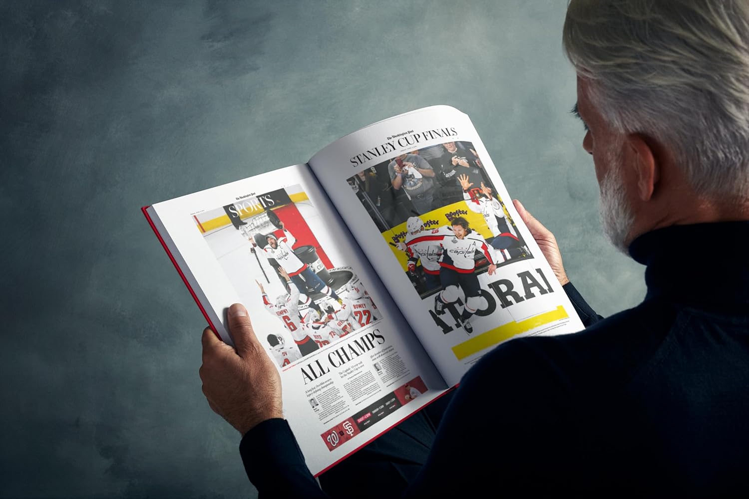 Signature gifts Personalized Ice Hockey Newspaper History Book, A3 Large Deluxe Hardcover - NHL Fan - Keepsake Gift - Name Gold Embossed