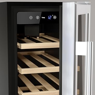 Cantinetta Vino Midea Da 34 Bottiglie - Temperatura Regolabile 5-18°C, Vetro UV, Silenziosa | Nero Elegante - Foto 2