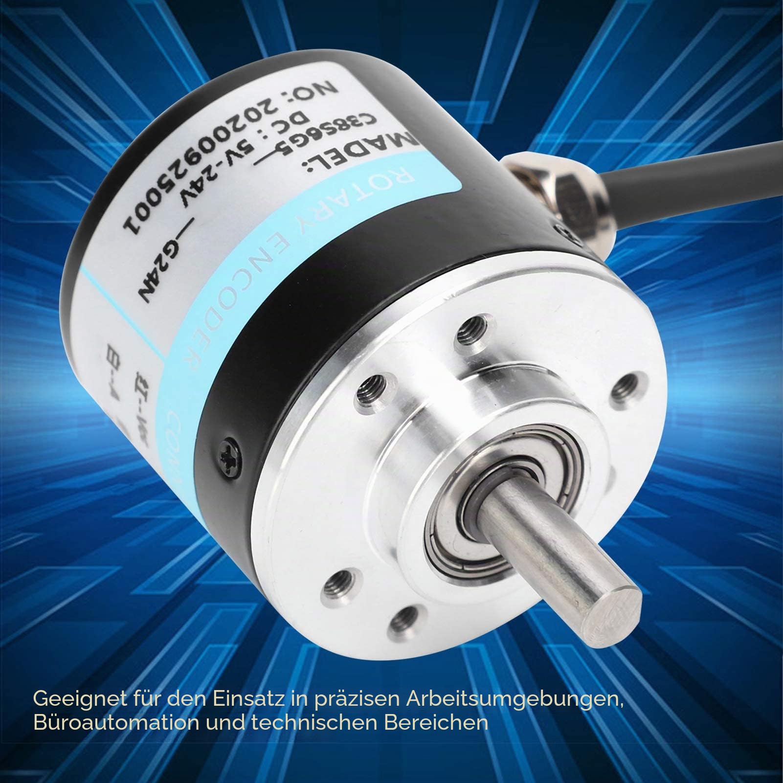 DC5-24V Inkrementeller optischer Drehgeber Vollwelle ABZ 3-Phasen-Bewegungssteuerungskomponente 30KHz 1000B/1024B(1000Z)