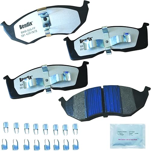 Miniatura 213 de Bendix Fleet Metlok MKD1770FM Pastillas de freno delanteras semimetálicas para Ford Expedition 2017-2010, F-150 2017-2010, Lobo 2020-2009, Lincoln