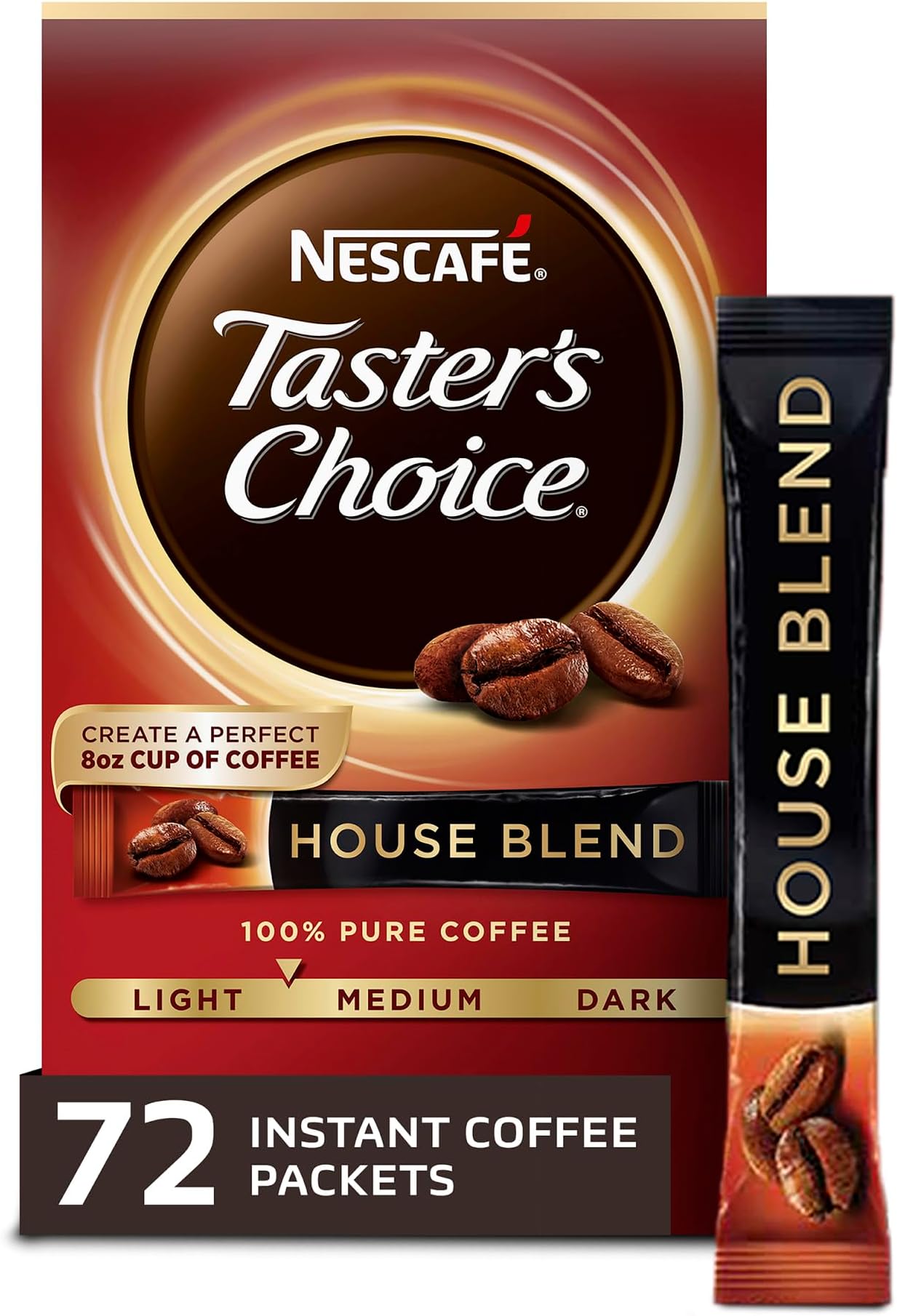Amazon.com : Nescafe Instant Coffee Packets, Taster's Choice Light ...