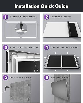 AWOL VISION, 100' Fixed Frame, Serriform ALR Projector Screen, 80% Picture Quality Improved, 95% Ceiling Light Rejecting, Cinematic Screen, Ultra Short Throw, 170 Viewing Angle (100, Cinematic)